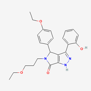 molecular formula C24H27N3O4 B11377356 4-(4-ethoxyphenyl)-5-(3-ethoxypropyl)-3-(2-hydroxyphenyl)-4,5-dihydropyrrolo[3,4-c]pyrazol-6(1H)-one 