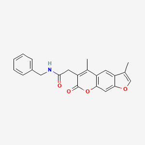 N-Benzyl-2-{3,5-dimethyl-7-oxo-7H-furo[3,2-G]chromen-6-YL}acetamide