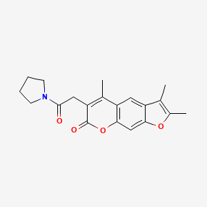 2,3,5-trimethyl-6-[2-oxo-2-(pyrrolidin-1-yl)ethyl]-7H-furo[3,2-g]chromen-7-one