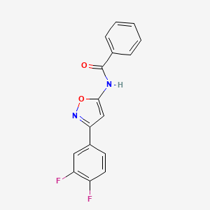 N-[3-(3,4-difluorophenyl)-1,2-oxazol-5-yl]benzamide