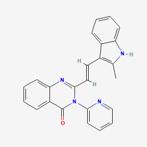 molecular formula C24H18N4O B11377410 2-[(E)-2-(2-methyl-1H-indol-3-yl)ethenyl]-3-(pyridin-2-yl)quinazolin-4(3H)-one 