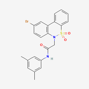 2-(9-bromo-5,5-dioxido-6H-dibenzo[c,e][1,2]thiazin-6-yl)-N-(3,5-dimethylphenyl)acetamide