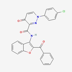 N-(2-benzoyl-1-benzofuran-3-yl)-1-(4-chlorophenyl)-4-oxo-1,4-dihydropyridazine-3-carboxamide