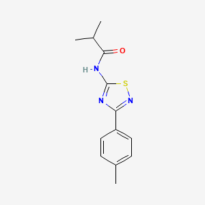 molecular formula C13H15N3OS B11377450 2-methyl-N-[3-(4-methylphenyl)-1,2,4-thiadiazol-5-yl]propanamide 