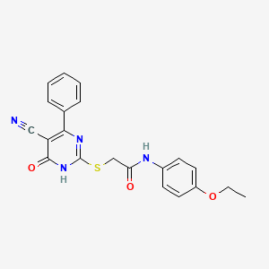 2-[(5-Cyano-6-oxo-4-phenyl-1,6-dihydropyrimidin-2-YL)sulfanyl]-N-(4-ethoxyphenyl)acetamide