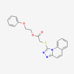 2-Phenoxyethyl 2-([1,2,4]triazolo[4,3-a]quinolin-1-ylthio)acetate