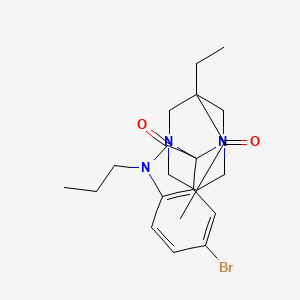 5'-bromo-5-ethyl-7-methyl-1'-propyl-6H-spiro[1,3-diazatricyclo[3.3.1.1~3,7~]decane-2,3'-indole]-2',6(1'H)-dione