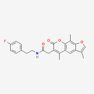 N-[2-(4-Fluorophenyl)ethyl]-2-{3,5,9-trimethyl-7-oxo-7H-furo[3,2-G]chromen-6-YL}acetamide