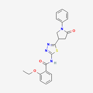 2-ethoxy-N-[5-(5-oxo-1-phenylpyrrolidin-3-yl)-1,3,4-thiadiazol-2-yl]benzamide