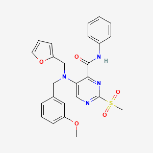 5-[(furan-2-ylmethyl)(3-methoxybenzyl)amino]-2-(methylsulfonyl)-N-phenylpyrimidine-4-carboxamide