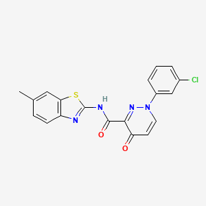 1-(3-chlorophenyl)-N-(6-methyl-1,3-benzothiazol-2-yl)-4-oxo-1,4-dihydropyridazine-3-carboxamide