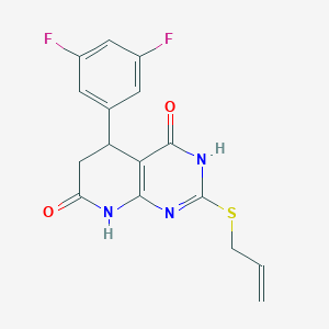 5-(3,5-Difluorophenyl)-2-(prop-2-EN-1-ylsulfanyl)-3H,4H,5H,6H,7H,8H-pyrido[2,3-D]pyrimidine-4,7-dione