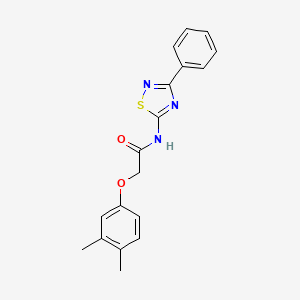 molecular formula C18H17N3O2S B11377568 2-(3,4-dimethylphenoxy)-N-(3-phenyl-1,2,4-thiadiazol-5-yl)acetamide 