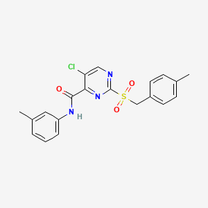 5-chloro-2-[(4-methylbenzyl)sulfonyl]-N-(3-methylphenyl)pyrimidine-4-carboxamide