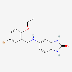 molecular formula C16H16BrN3O2 B11377586 5-[(5-bromo-2-ethoxybenzyl)amino]-1,3-dihydro-2H-benzimidazol-2-one 