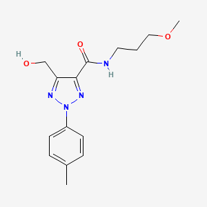 molecular formula C15H20N4O3 B11377615 5-(hydroxymethyl)-N-(3-methoxypropyl)-2-(4-methylphenyl)-2H-1,2,3-triazole-4-carboxamide 