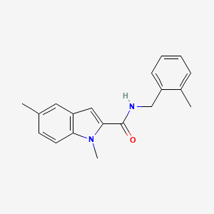 molecular formula C19H20N2O B11377624 1,5-dimethyl-N-(2-methylbenzyl)-1H-indole-2-carboxamide 