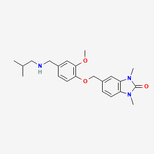 5-[(2-methoxy-4-{[(2-methylpropyl)amino]methyl}phenoxy)methyl]-1,3-dimethyl-1,3-dihydro-2H-benzimidazol-2-one