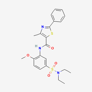 N-[5-(diethylsulfamoyl)-2-methoxyphenyl]-4-methyl-2-phenyl-1,3-thiazole-5-carboxamide