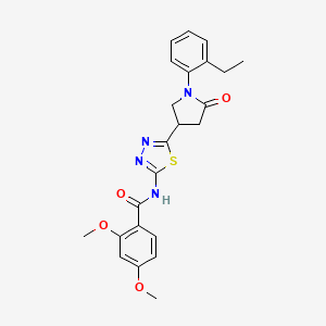 N-{5-[1-(2-ethylphenyl)-5-oxopyrrolidin-3-yl]-1,3,4-thiadiazol-2-yl}-2,4-dimethoxybenzamide