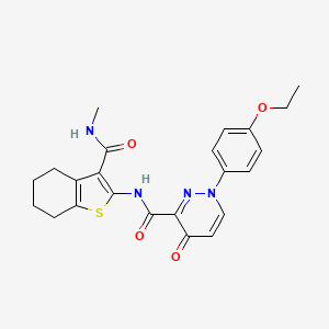 molecular formula C23H24N4O4S B11377667 1-(4-ethoxyphenyl)-N-[3-(methylcarbamoyl)-4,5,6,7-tetrahydro-1-benzothiophen-2-yl]-4-oxo-1,4-dihydropyridazine-3-carboxamide 