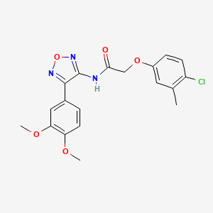 molecular formula C19H18ClN3O5 B11377669 2-(4-chloro-3-methylphenoxy)-N-[4-(3,4-dimethoxyphenyl)-1,2,5-oxadiazol-3-yl]acetamide 