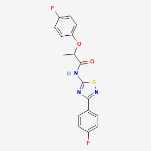 2-(4-fluorophenoxy)-N-[3-(4-fluorophenyl)-1,2,4-thiadiazol-5-yl]propanamide