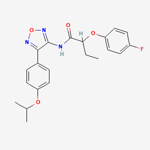 2-(4-fluorophenoxy)-N-{4-[4-(propan-2-yloxy)phenyl]-1,2,5-oxadiazol-3-yl}butanamide