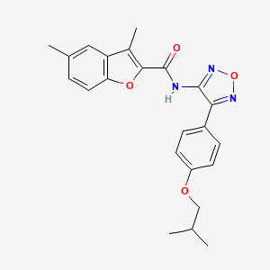 3,5-dimethyl-N-{4-[4-(2-methylpropoxy)phenyl]-1,2,5-oxadiazol-3-yl}-1-benzofuran-2-carboxamide