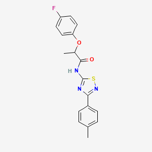 2-(4-fluorophenoxy)-N-[3-(4-methylphenyl)-1,2,4-thiadiazol-5-yl]propanamide