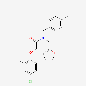 molecular formula C23H24ClNO3 B11377733 2-(4-chloro-2-methylphenoxy)-N-(4-ethylbenzyl)-N-(furan-2-ylmethyl)acetamide 