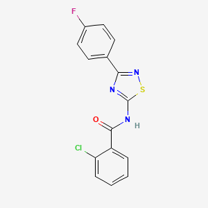 2-chloro-N-[3-(4-fluorophenyl)-1,2,4-thiadiazol-5-yl]benzamide