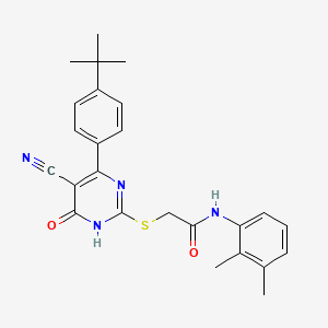 2-{[4-(4-tert-butylphenyl)-5-cyano-6-oxo-1,6-dihydropyrimidin-2-yl]sulfanyl}-N-(2,3-dimethylphenyl)acetamide