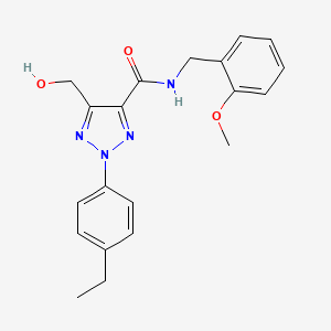 molecular formula C20H22N4O3 B11377758 2-(4-ethylphenyl)-5-(hydroxymethyl)-N-(2-methoxybenzyl)-2H-1,2,3-triazole-4-carboxamide 