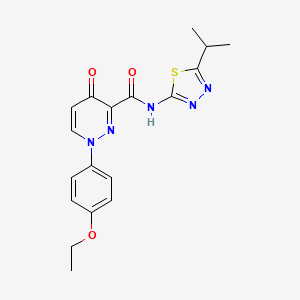 1-(4-ethoxyphenyl)-4-oxo-N-[5-(propan-2-yl)-1,3,4-thiadiazol-2-yl]-1,4-dihydropyridazine-3-carboxamide