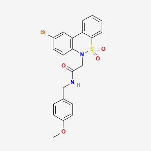 2-(9-bromo-5,5-dioxido-6H-dibenzo[c,e][1,2]thiazin-6-yl)-N-(4-methoxybenzyl)acetamide