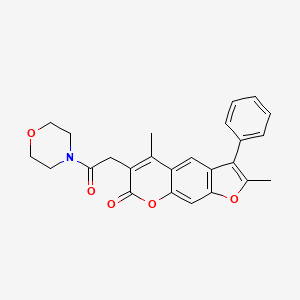 2,5-dimethyl-6-[2-(morpholin-4-yl)-2-oxoethyl]-3-phenyl-7H-furo[3,2-g]chromen-7-one