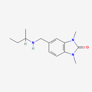 molecular formula C14H21N3O B11377834 5-[(butan-2-ylamino)methyl]-1,3-dimethyl-1,3-dihydro-2H-benzimidazol-2-one 