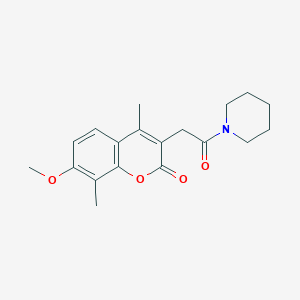 7-methoxy-4,8-dimethyl-3-[2-oxo-2-(piperidin-1-yl)ethyl]-2H-chromen-2-one