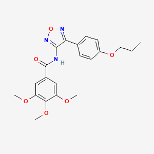 molecular formula C21H23N3O6 B11377859 3,4,5-trimethoxy-N-[4-(4-propoxyphenyl)-1,2,5-oxadiazol-3-yl]benzamide 