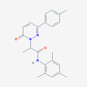 molecular formula C23H25N3O2 B11377860 N-mesityl-2-(6-oxo-3-(p-tolyl)pyridazin-1(6H)-yl)propanamide 