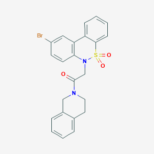 2-(9-Bromo-5,5-dioxido-6H-dibenzo[C,E][1,2]thiazin-6-YL)-1-(3,4-dihydro-2(1H)-isoquinolinyl)ethanone