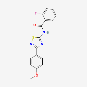 2-fluoro-N-[3-(4-methoxyphenyl)-1,2,4-thiadiazol-5-yl]benzamide