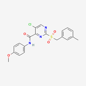 5-chloro-N-(4-methoxyphenyl)-2-[(3-methylbenzyl)sulfonyl]pyrimidine-4-carboxamide