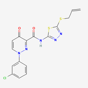 1-(3-chlorophenyl)-4-oxo-N-[5-(prop-2-en-1-ylsulfanyl)-1,3,4-thiadiazol-2-yl]-1,4-dihydropyridazine-3-carboxamide