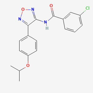 3-chloro-N-{4-[4-(propan-2-yloxy)phenyl]-1,2,5-oxadiazol-3-yl}benzamide