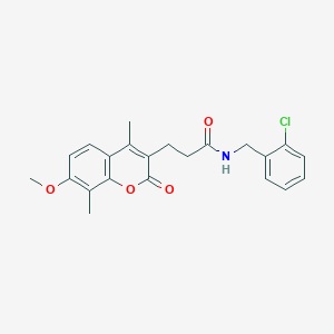 N-(2-chlorobenzyl)-3-(7-methoxy-4,8-dimethyl-2-oxo-2H-chromen-3-yl)propanamide