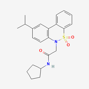 N-cyclopentyl-2-(9-isopropyl-5,5-dioxido-6H-dibenzo[c,e][1,2]thiazin-6-yl)acetamide