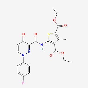 Diethyl 5-({[1-(4-fluorophenyl)-4-oxo-1,4-dihydropyridazin-3-yl]carbonyl}amino)-3-methylthiophene-2,4-dicarboxylate