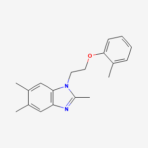 molecular formula C19H22N2O B11377989 2,5,6-trimethyl-1-[2-(2-methylphenoxy)ethyl]-1H-benzimidazole 